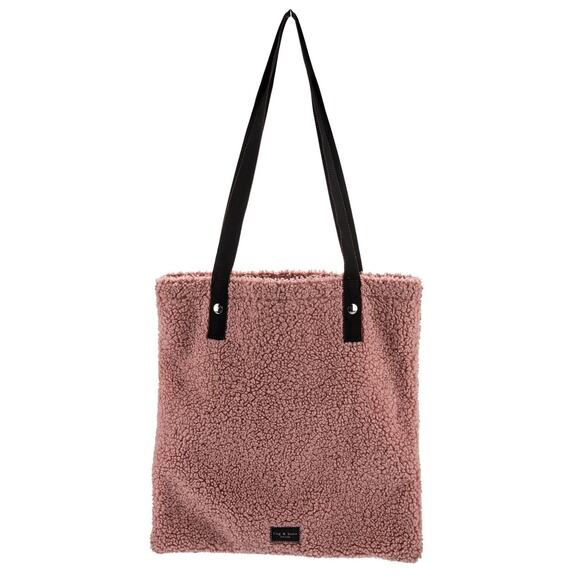 Rag & Bone Addison Pink Sherpa Tote Shoulder Bag - Picture 1 of 10